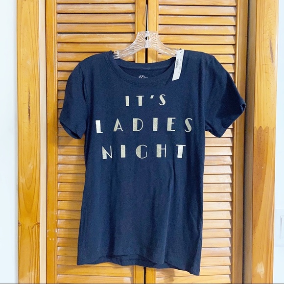 NEW J. Crew It's Ladies Night Sparkle Tee T-Shirt - Picture 2 of 7